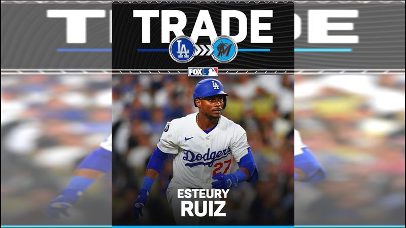 馬林魚換來道奇外野手魯易茲（Esteury Ruiz）。（圖／翻攝自FOX Sports: MLB推特）