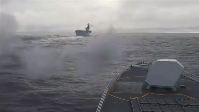 解放軍「正義使命-2025」圍台軍演畫面。(圖/翻攝自東部戰區微博)