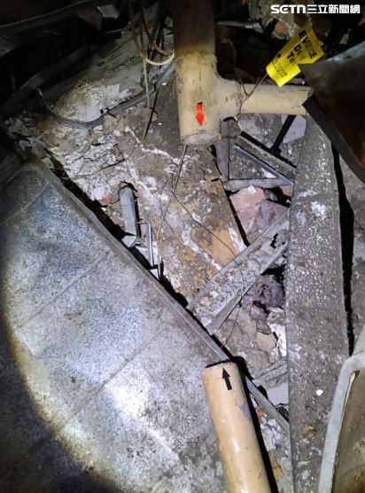 瓦斯斷管現場照片。（圖／翻攝畫面）