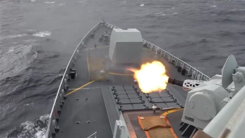 解放軍「正義使命-2025」圍台軍演畫面。（圖／翻攝自東部戰區微博）