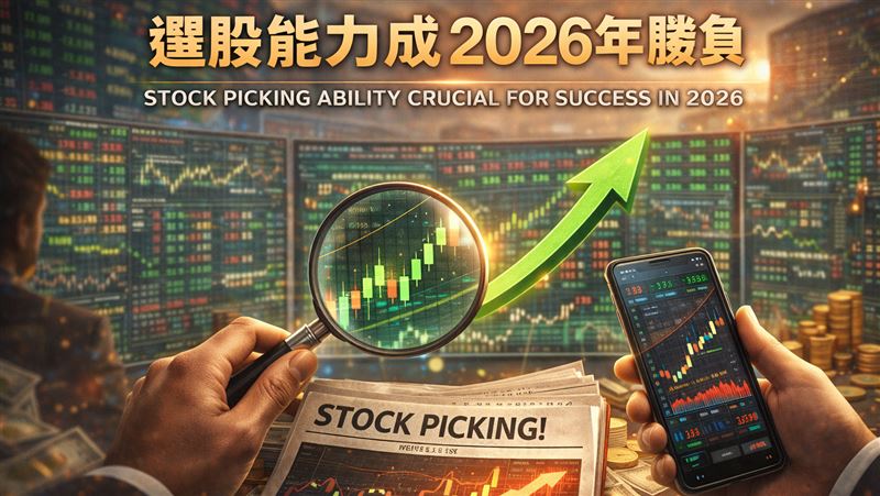 根據美國銀行全球研究的數據，今年僅有22%的主動管理基金，跑贏了標普500指數，隨着股票走勢的獨立性增強，選股者可能在2026年歡欣鼓舞美股正在進入一個，不再單純由法人定價的年代，而這個轉變才剛剛開始。（示意圖/ AI製圖）