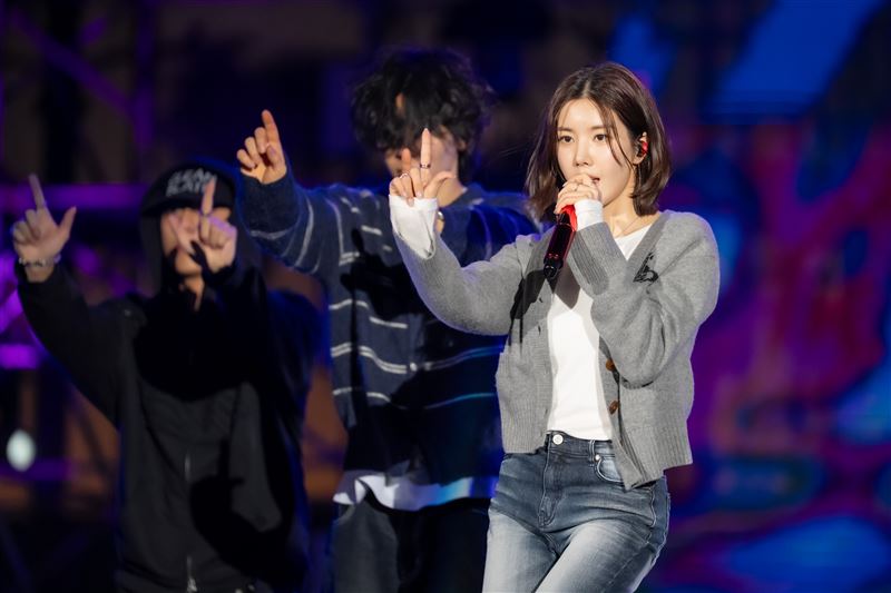 權恩妃登高雄跨年。（圖／高雄市政府提供）