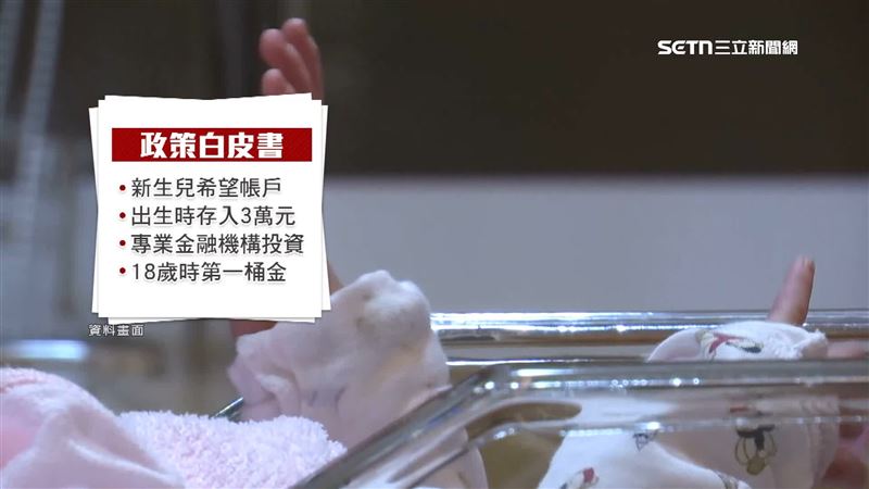 邱議瑩主張「新生兒希望帳戶」，每名新生兒存入3萬元到信託專戶，交給專業金融機構投資