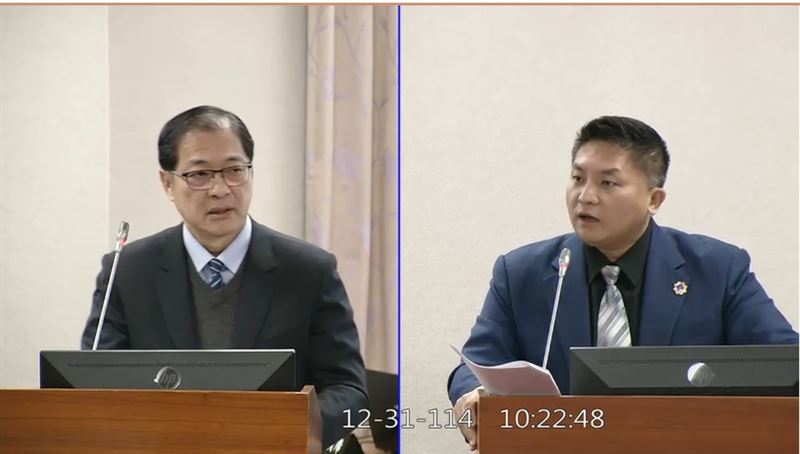 國民黨立委吳宗憲質詢法務部長鄭銘謙。（圖／翻攝立法院IVOD）