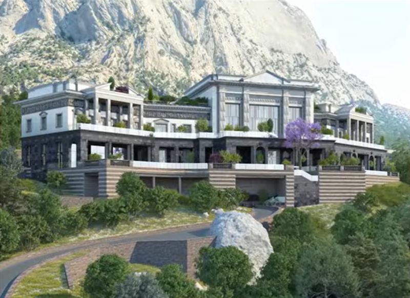 由基金會繪製的別墅正面示意圖。（圖／翻攝畫面）