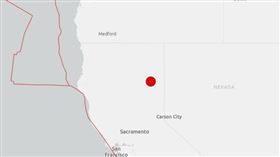 今日下午，加州內陸規模5.3地震。（圖／翻攝自USGS）