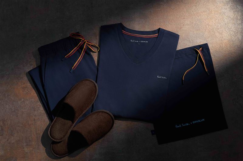 星宇航空攜手英倫高級訂製品牌HUNTSMAN，於長程航線推出全新睡衣。（圖／星宇航空提供）