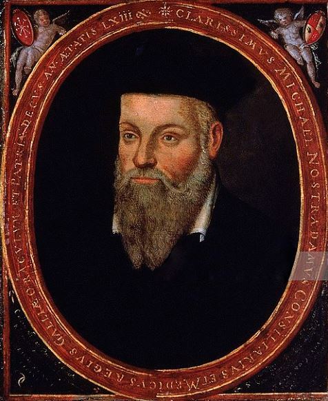 諾查丹瑪斯在《百詩集》中提到「大人物將在日間被霹靂擊倒」。這被廣泛詮釋為一位極具影響力的世界領導人（可能是男性）可能遭遇暗殺或突發性的生命威脅。（圖／翻攝自維基百科）