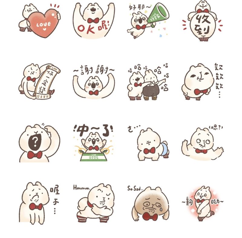 LINE發票管家 &times; 白木耳貼圖。（圖／翻攝自LINE）