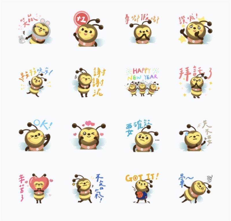 小蜜豐超實用日常貼圖。（圖／翻攝自LINE）