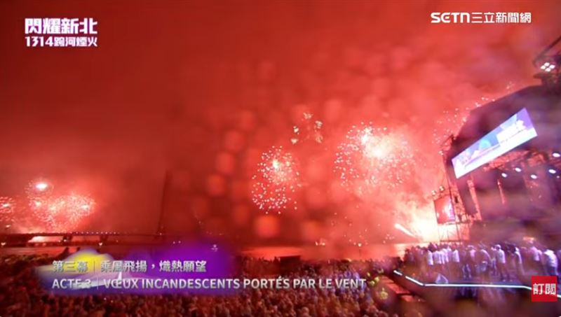 新北1314跨河煙火。（圖／翻攝畫面）