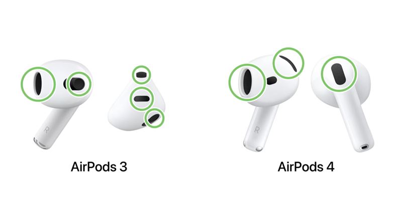 耳機的網罩（綠圈處）是牙刷重點刷洗部位。（圖／翻攝自YT@Apple Support）