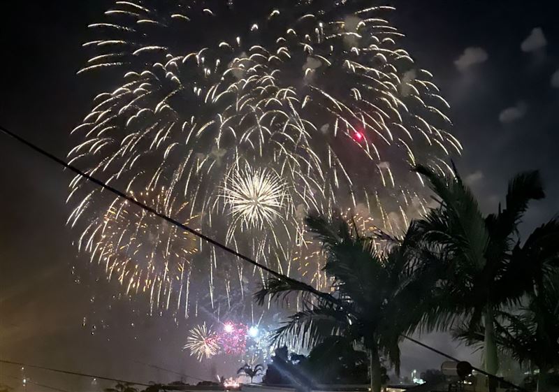 吉里巴斯的聖誕島已經迎接2026年。（翻攝X）