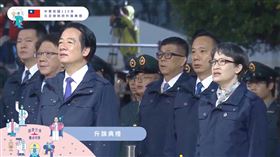 總統賴清德、蕭美琴出席總統府元旦升旗典禮（圖／翻攝自總統府直播）