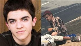 童星查斯近期被網友拍到流落洛杉磯街頭，成為遊民。（圖／翻攝自X平台 @updatecharts）