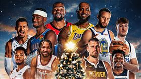 NBA今年聖誕大戰創下近15年收視新高。（圖／翻攝自X平台 @NBAPR）