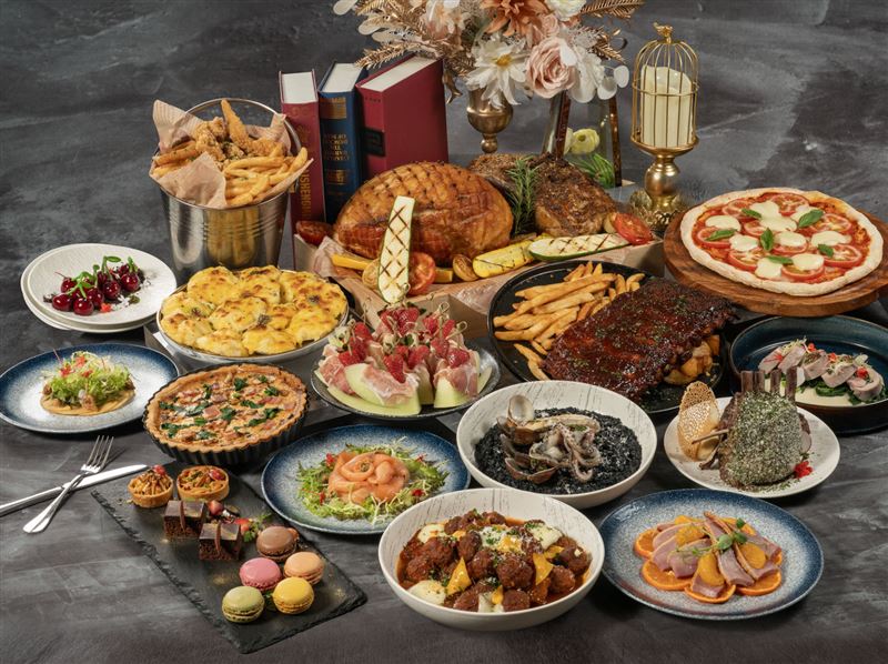 田園西餐廳即日起推出「味旅歐陸嘉年華」加上松葉蟹腿無限提供，享受佳節歡慶氣氛。（圖／飯店旅宿業者提供）