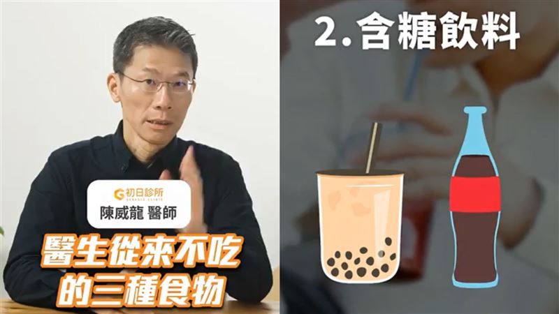 陳威龍指出，含糖飲料與體重增加之間具有明顯關聯，而肥胖本身也會提高罹癌風險。（圖／翻攝自初日醫學 - 宋晏仁醫師 x Cofit　YouTube）