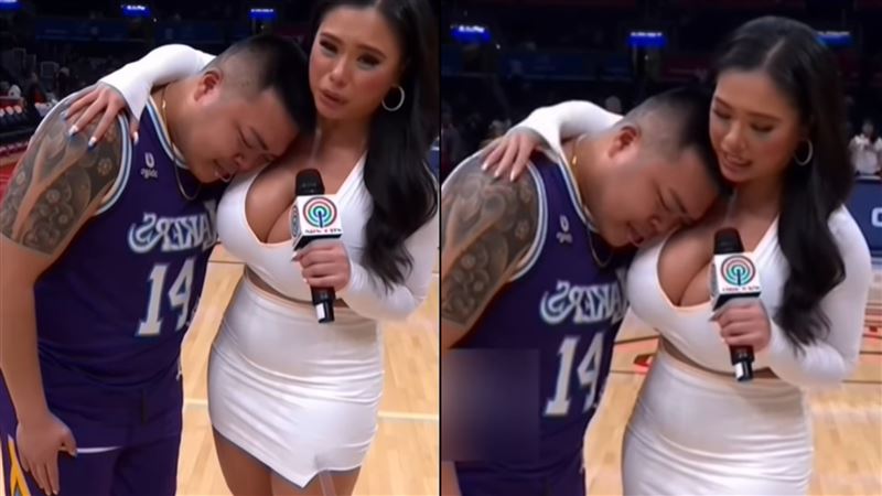 球衣上「LAKERS」字樣偶爾出現左右顛倒、場景光影與比例略顯不自然，甚至人物肢體與穿著細節在不同畫面中不一致。（圖／翻攝自IG @lefttehmarcc）