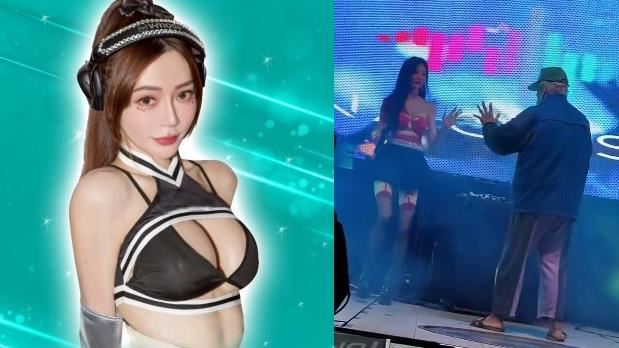 女神辣舞撐不住　阿公「站起來了」衝舞台