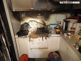 新／台中夫妻吵架竟燒棉被　上百住戶逃生（圖／翻攝畫面）