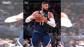 金塊球員「大V」瓦蘭丘納斯（Jonas Valanciunas）。（圖／翻攝自X平台 @nuggets）