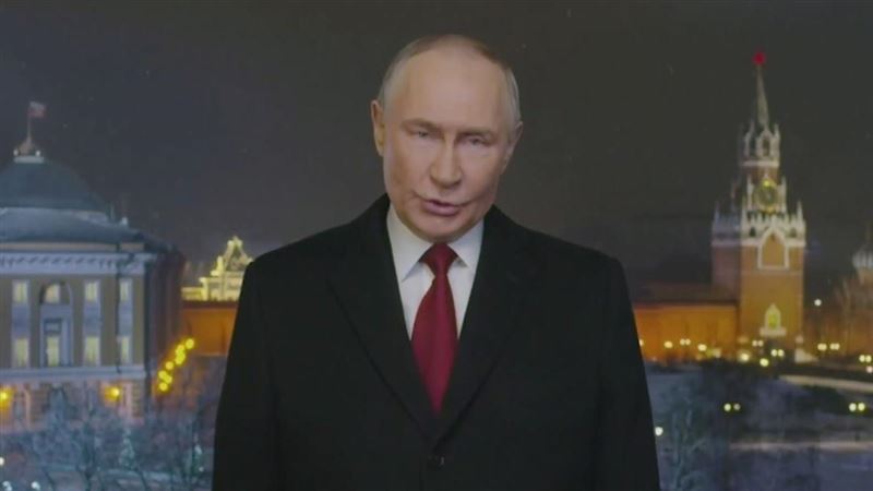 普丁在12月31日跨年前夕發表新年致詞。（圖／翻攝畫面）