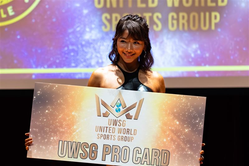 宋羽葤以素食者身分參與經典連身泳裝模特兒組別。（圖／世聯體育大會提供）