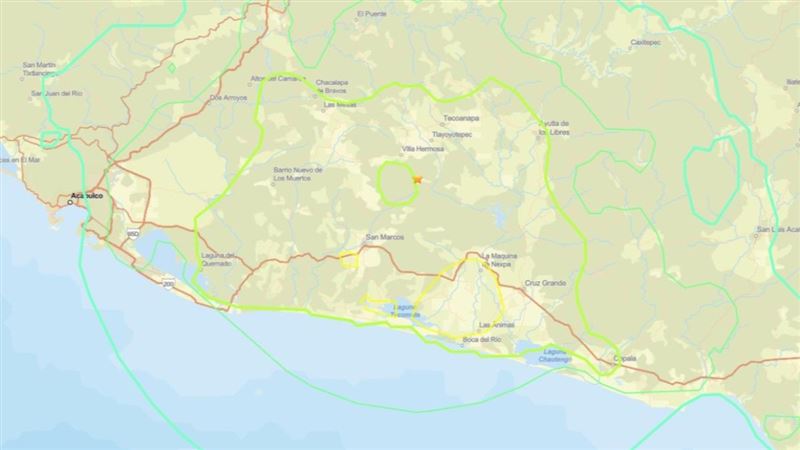 墨西哥南部地區發生規模6.5強震，嚇壞當地民眾。（圖／翻攝自USGS）