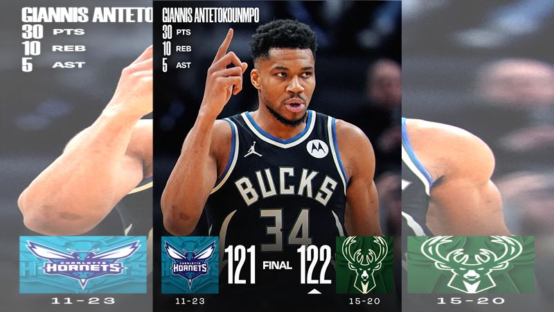 「字母哥」安特托昆博（Giannis Antetokounmpo）。（圖／翻攝自X平台 @NBA）