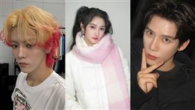 鹿晗（左起）、關曉彤、王安宇爆感情糾葛。（圖／翻攝自微博）