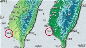 高雄在短短7小時內，氣溫溫差竟高達13度。（圖／翻攝自中央氣象署網站）