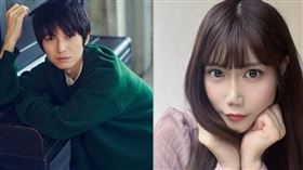 日本男星本鄉奏多（左）元旦宣布結婚，遭AV女優百合川美織（右）爆料過往私事。（圖／翻攝自本鄉奏多IG、網路）