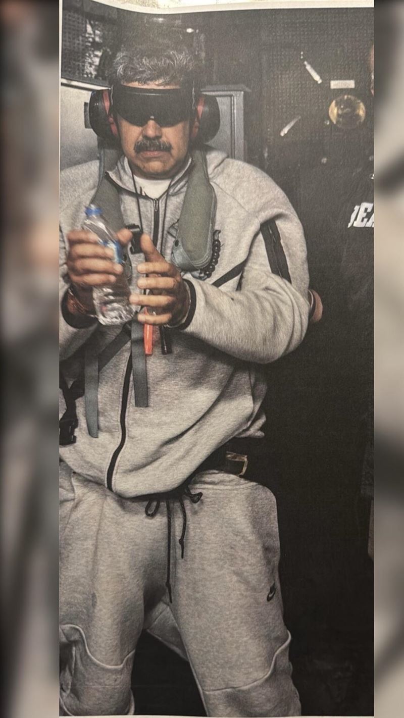 川普PO馬杜洛被上銬照片。(圖／翻攝@realDonaldTrump)