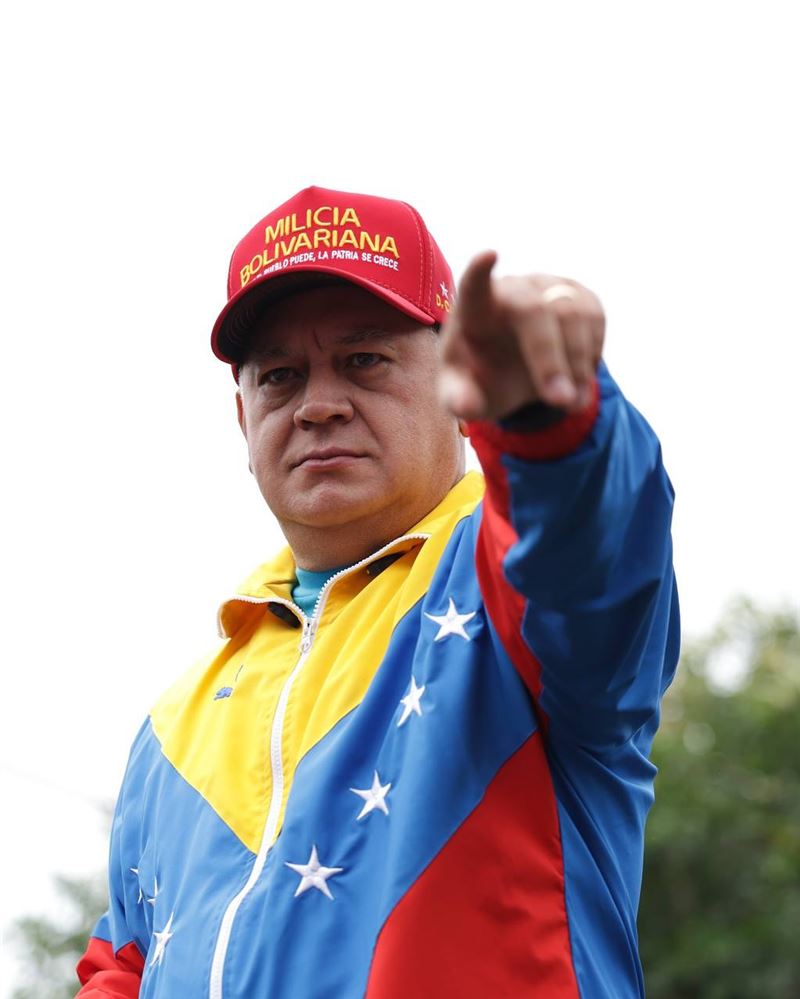 被點名為馬杜洛幕後操盤手的內政部長迪奧斯達多卡韋略，掌控地下武力與情治網路。（圖／翻攝自Diosdado Cabello臉書）