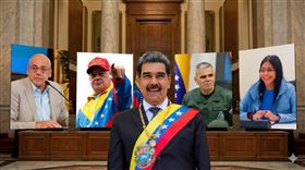 委內瑞拉總統馬杜洛獨裁政權後的四大影舞者。（圖／AI製圖）