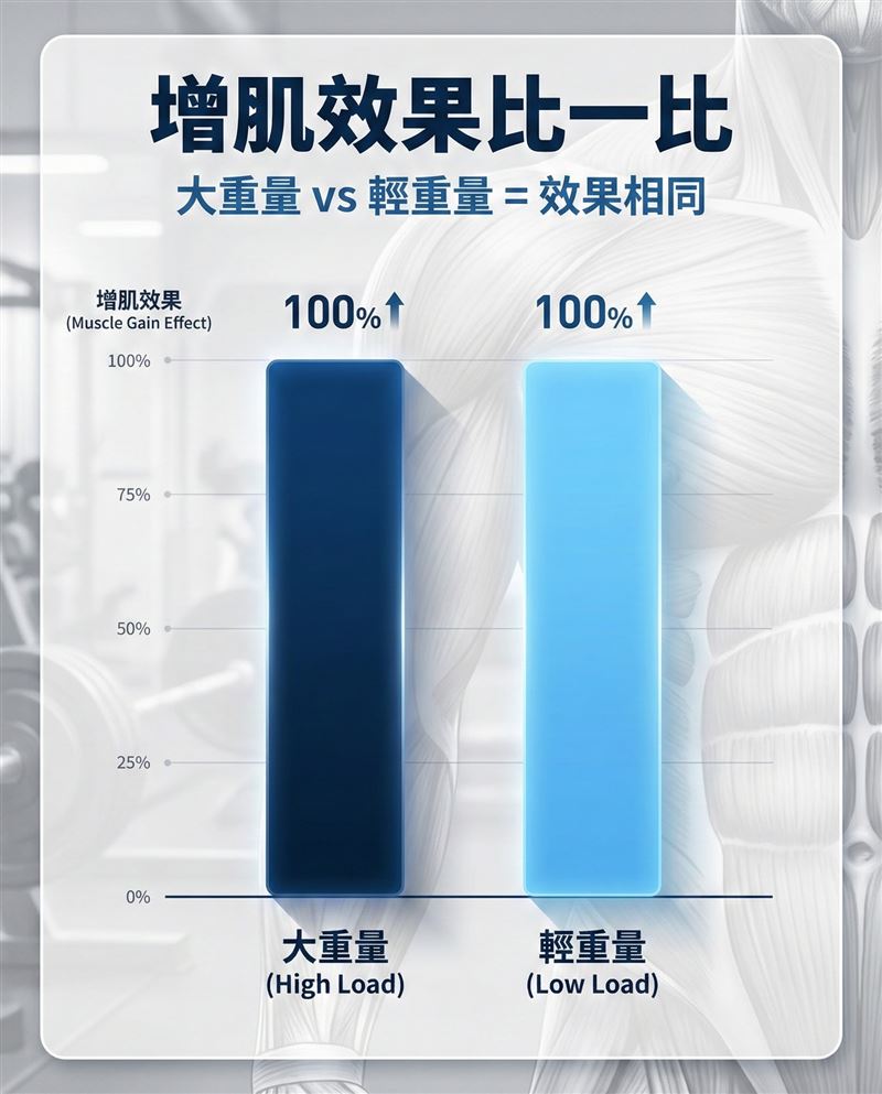 醫師王思恒表示，就增肌效果而言，大重量與輕重量的效果相同。（圖／翻攝自「一分鐘健身教室」 )