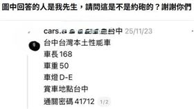 一名人妻發現丈夫在Threads留言疑似想試車。（圖／翻攝自臉書／毒姑九賤婆媳討論區）