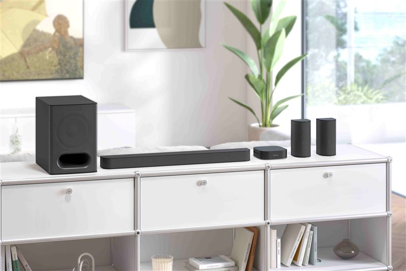 台灣大升級「OP影音劇院」套裝，相同專案價格享受劇院級影音娛樂體驗。圖為Sony HT-S60聲霸