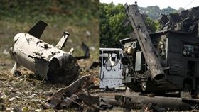 「馬杜洛藏身處」整片被炸光！軍事基地淪廢墟　衛星照曝光。（圖／路透）
