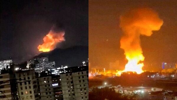 「馬杜洛藏身處」整片被炸光！軍事基地淪廢墟。（圖／路透）