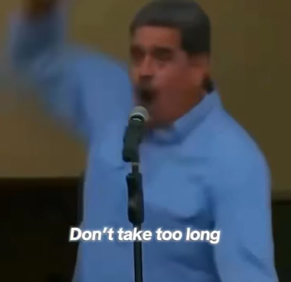 美國白宮釋出委國總統馬杜羅去年囂張要美國快抓他的片段。（圖／翻攝自IG @whitehouse）