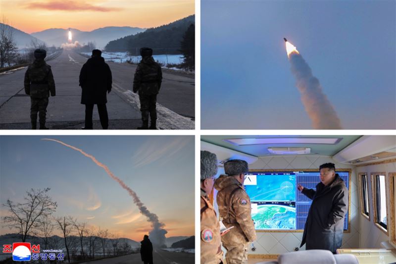 北韓2026首度射彈，官媒證實「測試極音速飛彈」，由金正恩親自督導。（圖／翻攝自北韓中央通信社網頁kcna.kp）