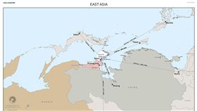 駐韓美軍在官網發布一張呈現倒置的東亞地圖。（圖／翻攝自駐韓美軍 官網）