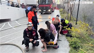 新／台南大樓火警「窗內全紅」3女困陽台