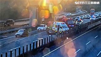 國4,車禍,追撞,小貨車,水泥預拌車,駕駛,拋飛,台中（圖／翻攝畫面）