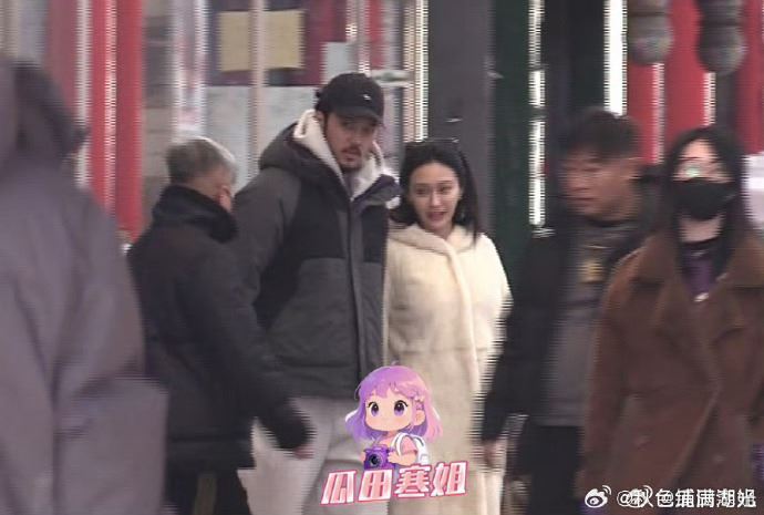 陳牧馳與陳冰約會遭直擊。（圖／翻攝自微博）