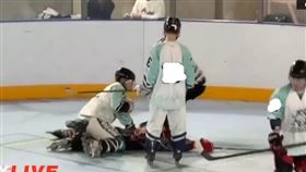 新北,中和區,曲棍球,國中生,揮拳毆打,腦震盪。（圖／翻攝畫面）