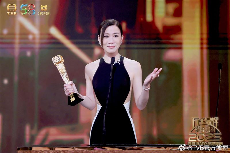佘詩曼以《新聞女王2》獲得大灣區視后。（圖／翻攝自微博）