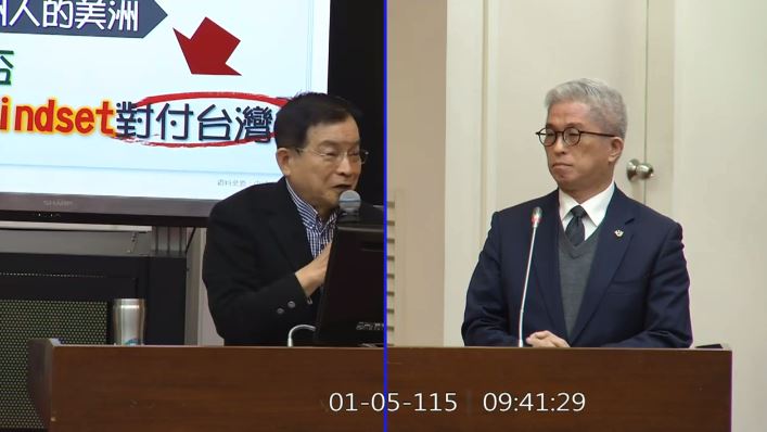 賴士葆要求譴責美國侵略委內瑞拉。（圖／翻攝畫面）